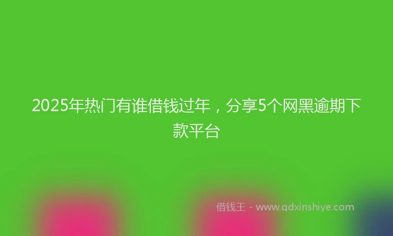 2025年热门有谁借钱过年，分享5个网黑逾期下款平台