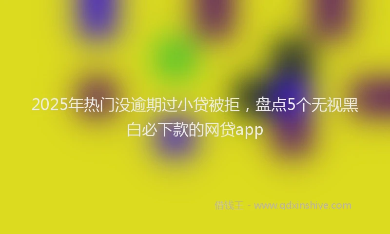 2025年热门没逾期过小贷被拒，盘点5个无视黑白必下款的网贷app