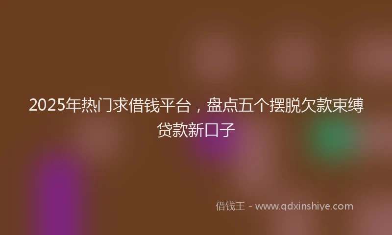 2025年热门求借钱平台，盘点五个摆脱欠款束缚贷款新口子