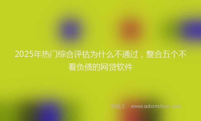 2025年热门综合评估为什么不通过，整合五个不看负债的网贷软件