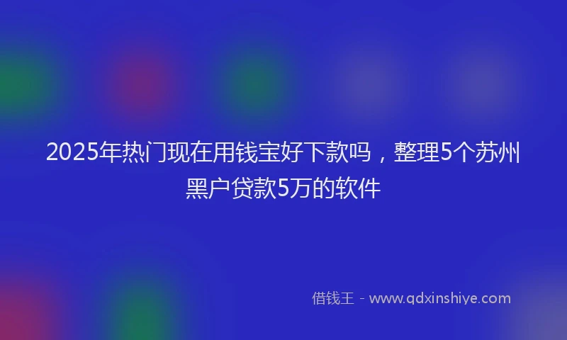 2025年热门现在用钱宝好下款吗，整理5个苏州黑户贷款5万的软件