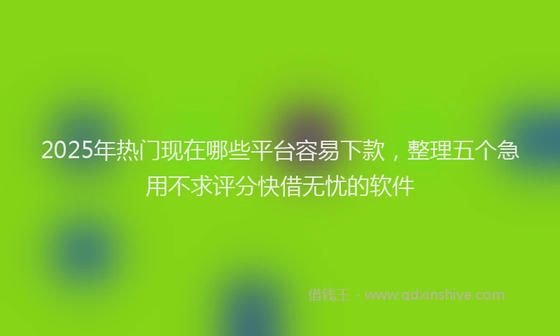 2025年热门现在哪些平台容易下款，整理五个急用不求评分快借无忧的软件