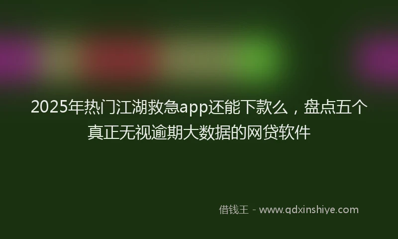 2025年热门江湖救急app还能下款么，盘点五个真正无视逾期大数据的网贷软件