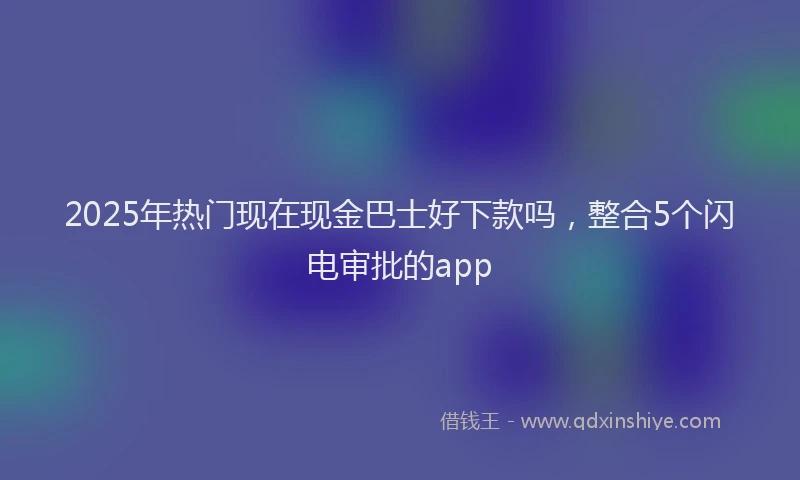 2025年热门现在现金巴士好下款吗，整合5个闪电审批的app