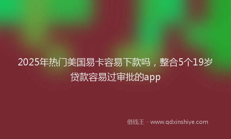 2025年热门美国易卡容易下款吗，整合5个19岁贷款容易过审批的app
