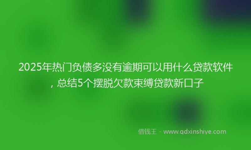 2025年热门负债多没有逾期可以用什么贷款软件，总结5个摆脱欠款束缚贷款新口子