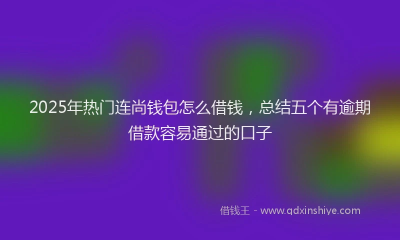 2025年热门连尚钱包怎么借钱，总结五个有逾期借款容易通过的口子