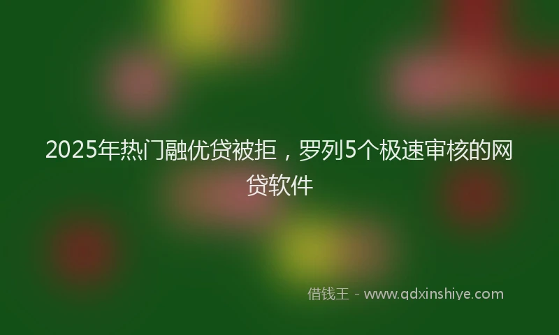 2025年热门融优贷被拒，罗列5个极速审核的网贷软件