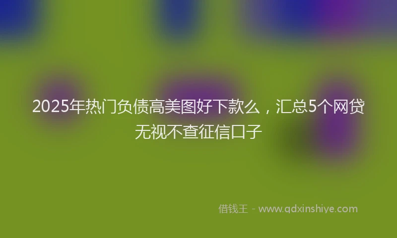 2025年热门负债高美图好下款么，汇总5个网贷无视不查征信口子