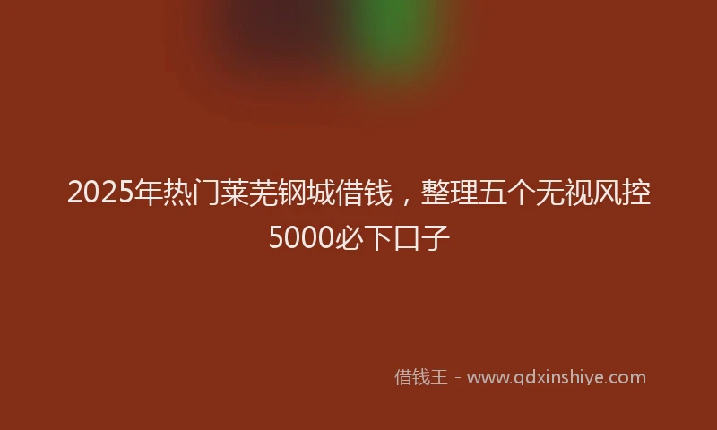 2025年热门莱芜钢城借钱，整理五个无视风控5000必下口子