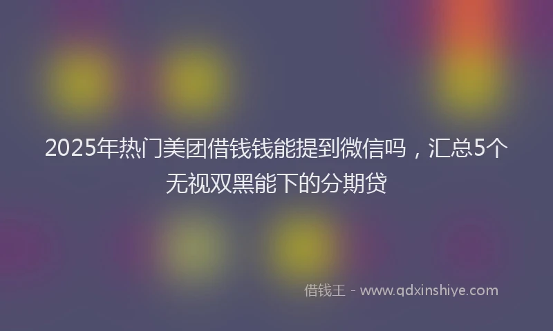 2025年热门美团借钱钱能提到微信吗，汇总5个无视双黑能下的分期贷