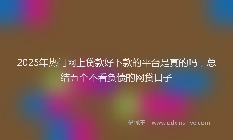 2025年热门网上贷款好下款的平台是真的吗，总结五个不看负债的网贷口子