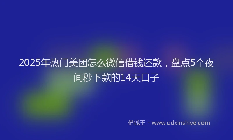 2025年热门美团怎么微信借钱还款，盘点5个夜间秒下款的14天口子