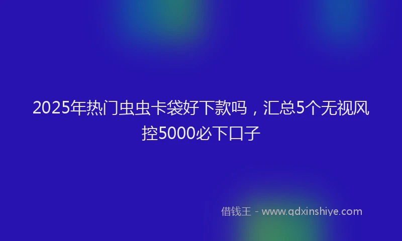 2025年热门虫虫卡袋好下款吗，汇总5个无视风控5000必下口子