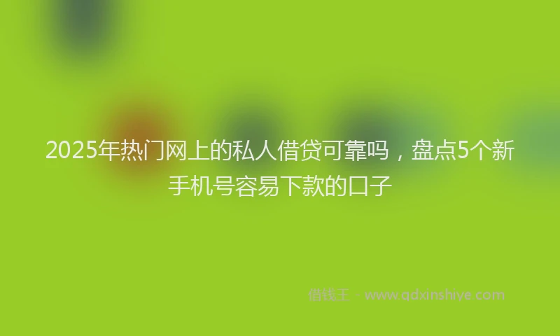 2025年热门网上的私人借贷可靠吗，盘点5个新手机号容易下款的口子