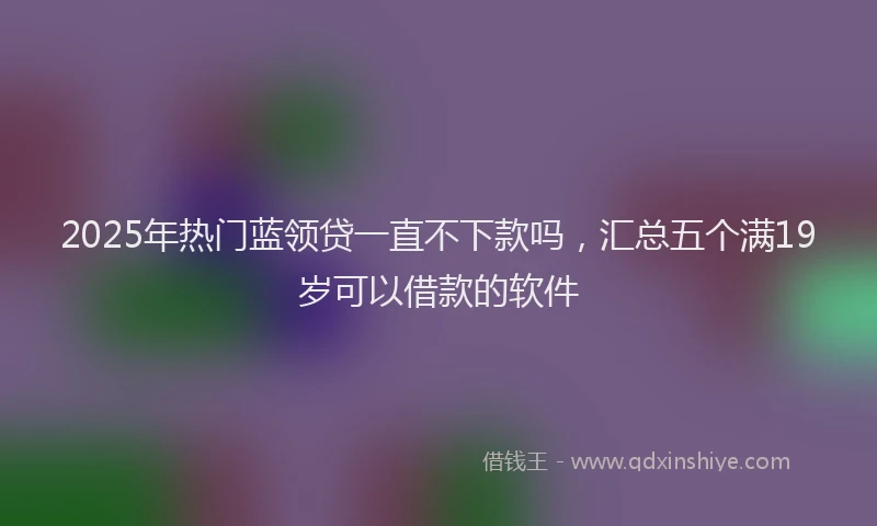 2025年热门蓝领贷一直不下款吗，汇总五个满19岁可以借款的软件