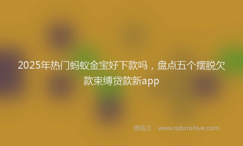 2025年热门蚂蚁金宝好下款吗，盘点五个摆脱欠款束缚贷款新app
