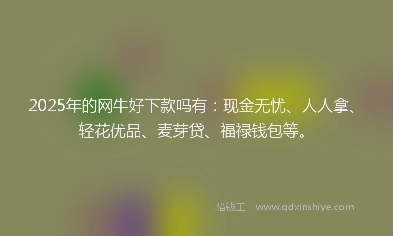 2025年的网牛好下款吗有：现金无忧、人人拿、轻花优品、麦芽贷、福禄钱包等。