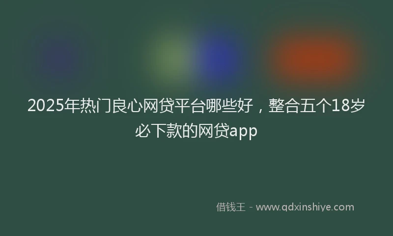 2025年热门良心网贷平台哪些好，整合五个18岁必下款的网贷app