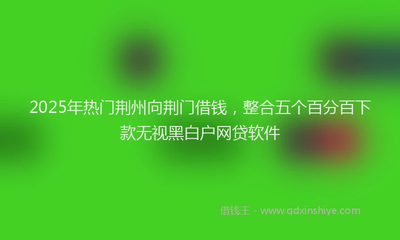 2025年热门荆州向荆门借钱，整合五个百分百下款无视黑白户网贷软件