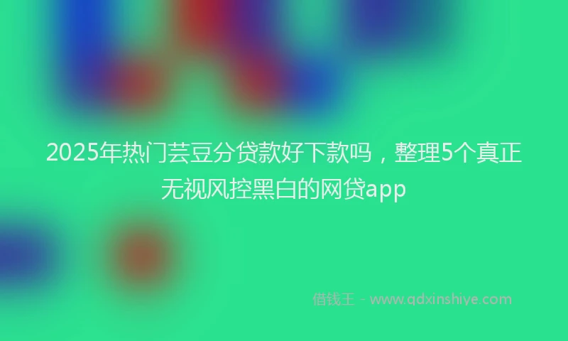 2025年热门芸豆分贷款好下款吗，整理5个真正无视风控黑白的网贷app