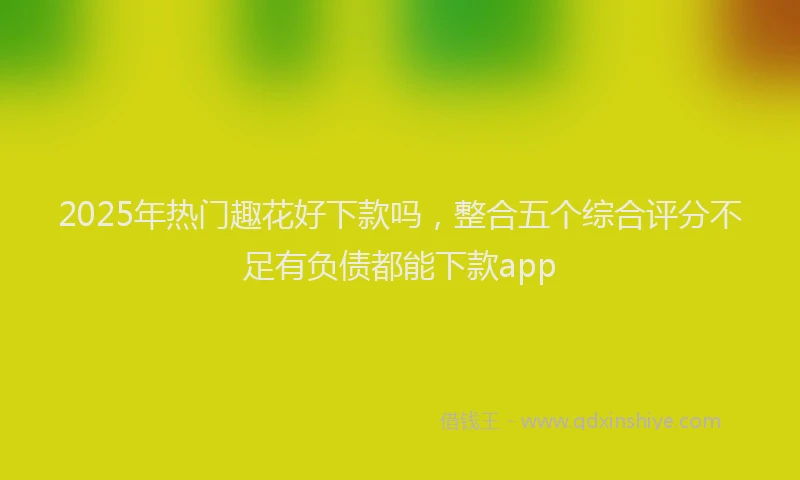 2025年热门趣花好下款吗，整合五个综合评分不足有负债都能下款app