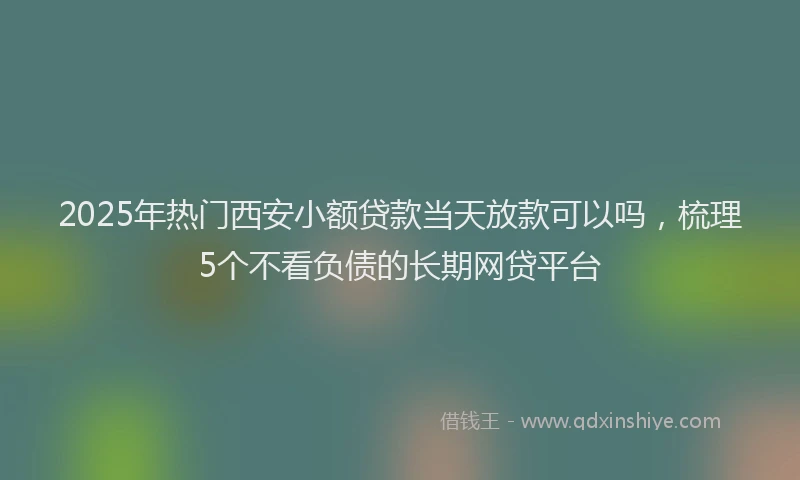 2025年热门西安小额贷款当天放款可以吗，梳理5个不看负债的长期网贷平台