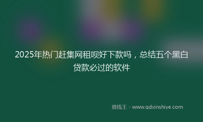 2025年热门赶集网租呗好下款吗，总结五个黑白贷款必过的软件