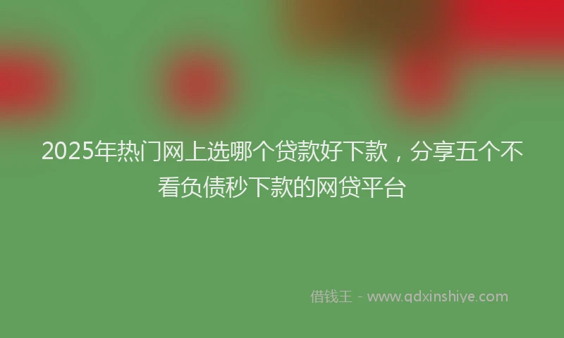 2025年热门网上选哪个贷款好下款，分享五个不看负债秒下款的网贷平台