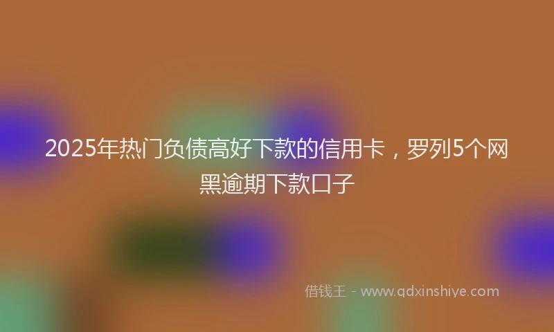 2025年热门负债高好下款的信用卡，罗列5个网黑逾期下款口子