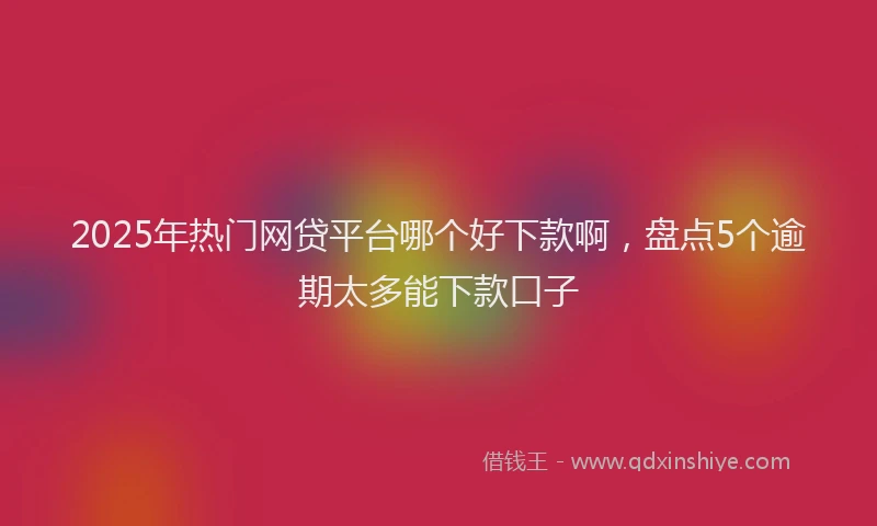 2025年热门网贷平台哪个好下款啊，盘点5个逾期太多能下款口子