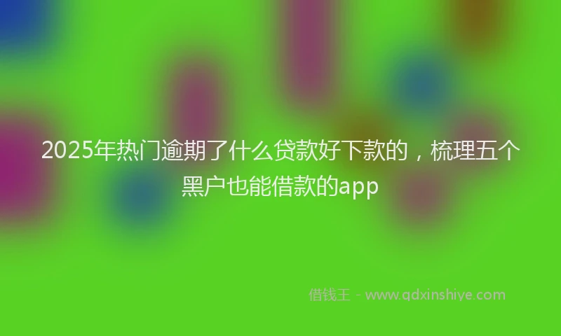 2025年热门逾期了什么贷款好下款的，梳理五个黑户也能借款的app