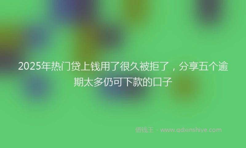 2025年热门贷上钱用了很久被拒了，分享五个逾期太多仍可下款的口子