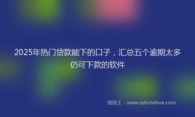2025年热门贷款能下的口子，汇总五个逾期太多仍可下款的软件