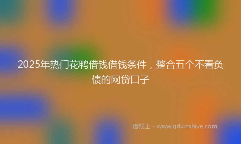 2025年热门花鸭借钱借钱条件，整合五个不看负债的网贷口子
