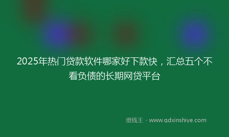 2025年热门贷款软件哪家好下款快，汇总五个不看负债的长期网贷平台