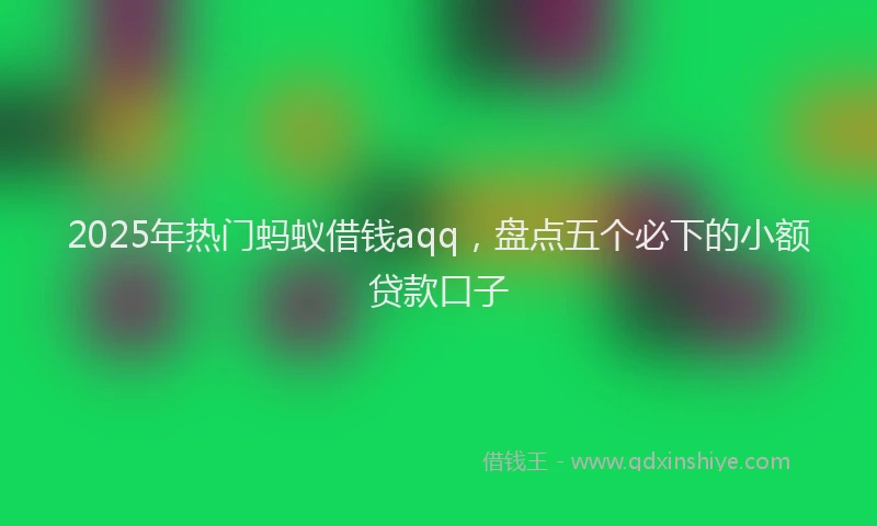2025年热门蚂蚁借钱aqq，盘点五个必下的小额贷款口子