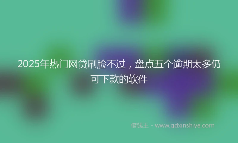 2025年热门网贷刷脸不过，盘点五个逾期太多仍可下款的软件