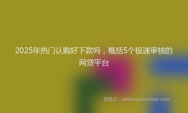 2025年热门认购好下款吗，概括5个极速审核的网贷平台