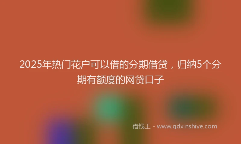 2025年热门花户可以借的分期借贷，归纳5个分期有额度的网贷口子