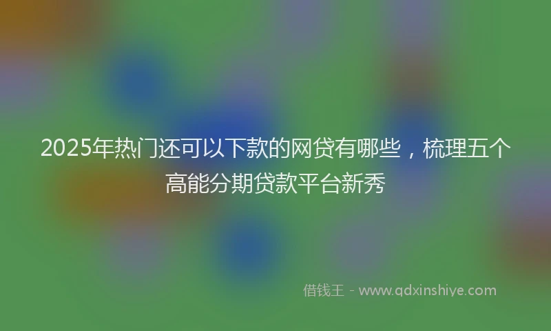 2025年热门还可以下款的网贷有哪些，梳理五个高能分期贷款平台新秀