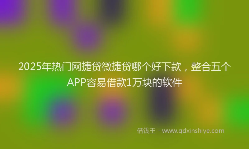 2025年热门网捷贷微捷贷哪个好下款，整合五个APP容易借款1万块的软件