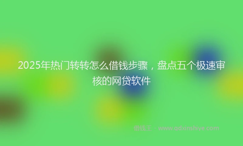 2025年热门转转怎么借钱步骤，盘点五个极速审核的网贷软件