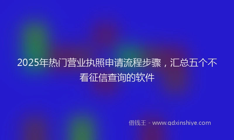 2025年热门营业执照申请流程步骤，汇总五个不看征信查询的软件
