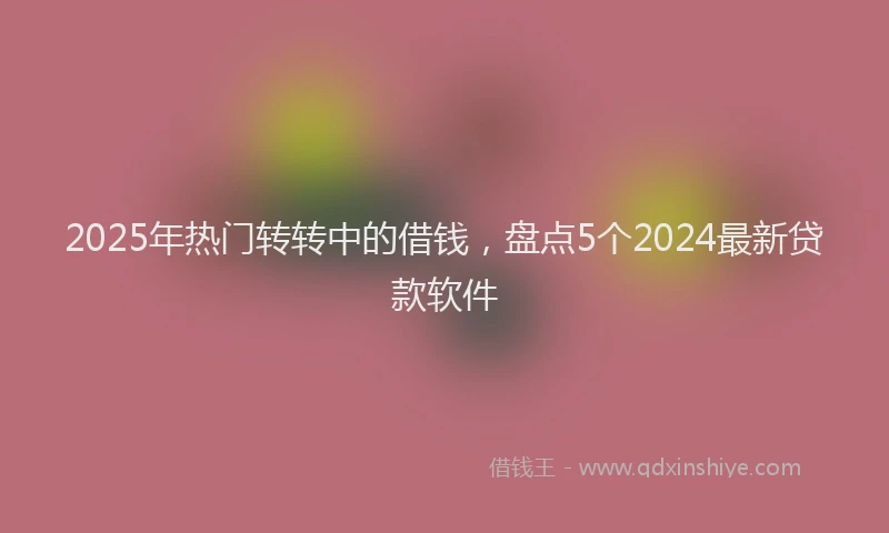 2025年热门转转中的借钱，盘点5个2024最新贷款软件