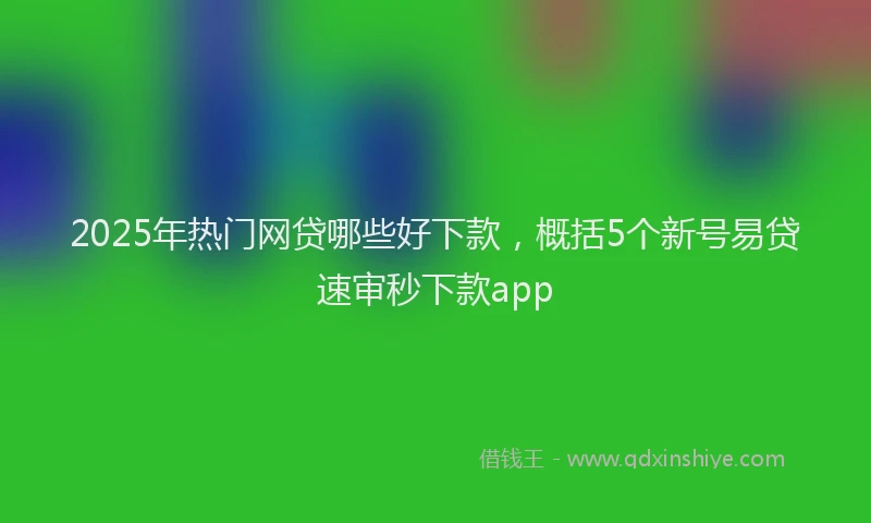 2025年热门网贷哪些好下款，概括5个新号易贷速审秒下款app
