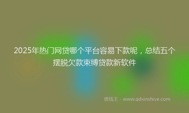 2025年热门网贷哪个平台容易下款呢，总结五个摆脱欠款束缚贷款新软件