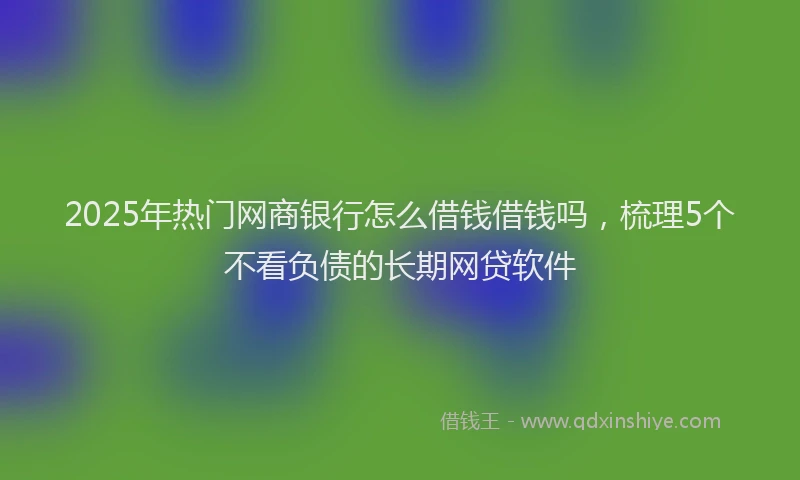 2025年热门网商银行怎么借钱借钱吗，梳理5个不看负债的长期网贷软件