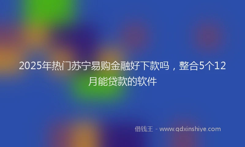 2025年热门苏宁易购金融好下款吗，整合5个12月能贷款的软件