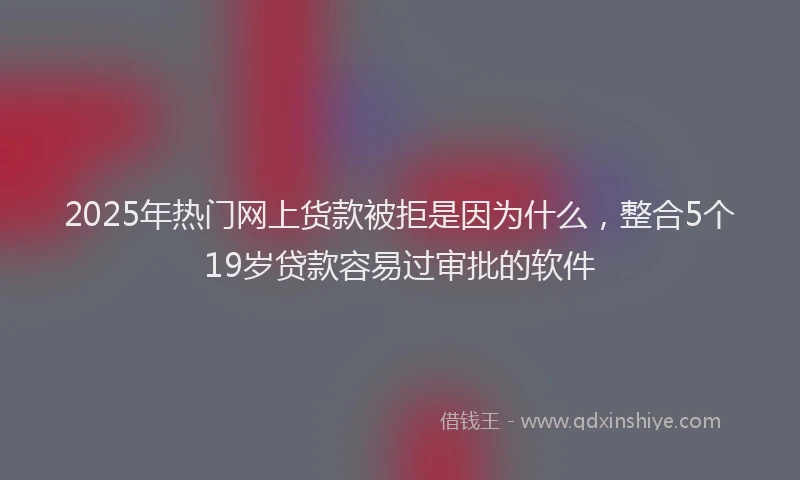 2025年热门网上货款被拒是因为什么，整合5个19岁贷款容易过审批的软件